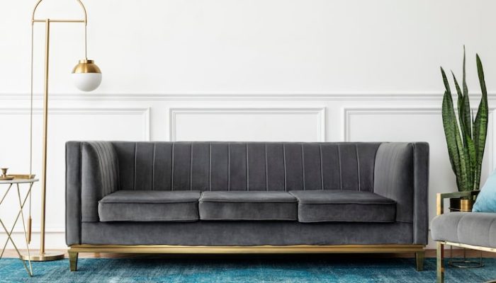 chic-mid-century-modern-luxury-aesthetics-living-room-with-gray-velvet-couch-blue-rug_53876-132809